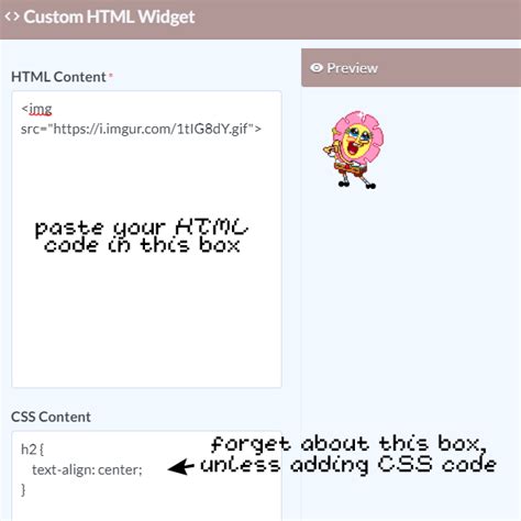 ; addhelptext Add help text to widgets admin screen. . Custom html widget everskies